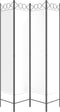 vidaXL - Kamerscherm - met - 4 - panelen - 160x200 - cm - stof - wit