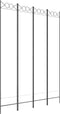 vidaXL - Kamerscherm - met - 4 - panelen - 160x220 - cm - stof - wit