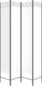 vidaXL - Kamerscherm - met - 4 - panelen - 160x220 - cm - stof - wit