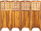 vidaXL - Kamerscherm - met - 4 - panelen - 161x2x120 - cm - massief - acaciahout