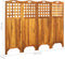 vidaXL - Kamerscherm - met - 4 - panelen - 161x2x120 - cm - massief - acaciahout