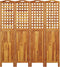 vidaXL - Kamerscherm - met - 4 - panelen - 162x2x180 - cm - massief - acaciahout
