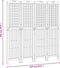 vidaXL - Kamerscherm - met - 4 - panelen - 162x2x180 - cm - massief - acaciahout