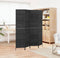 vidaXL - Kamerscherm - met - 4 - panelen - 163x180 - cm - waterhyacint - zwart