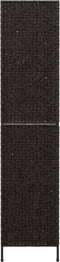 vidaXL - Kamerscherm - met - 4 - panelen - 163x180 - cm - waterhyacint - zwart