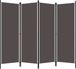 vidaXL - Kamerscherm - met - 4 - panelen - 200x180 - cm - antraciet
