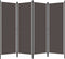 vidaXL - Kamerscherm - met - 4 - panelen - 200x180 - cm - antraciet