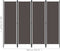 vidaXL - Kamerscherm - met - 4 - panelen - 200x180 - cm - antraciet