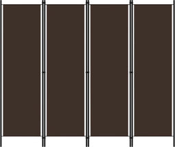 vidaXL - Kamerscherm - met - 4 - panelen - 200x180 - cm - bruin