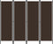vidaXL - Kamerscherm - met - 4 - panelen - 200x180 - cm - bruin