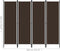 vidaXL - Kamerscherm - met - 4 - panelen - 200x180 - cm - bruin