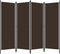 vidaXL - Kamerscherm - met - 4 - panelen - 200x180 - cm - bruin
