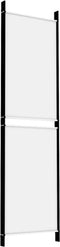 vidaXL - Kamerscherm - met - 4 - panelen - 200x180 - cm - stof - wit