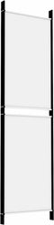 vidaXL - Kamerscherm - met - 4 - panelen - 200x180 - cm - stof - wit