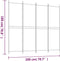 vidaXL - Kamerscherm - met - 4 - panelen - 200x180 - cm - stof - wit