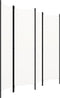 vidaXL - Kamerscherm - met - 4 - panelen - 200x180 - cm - wit