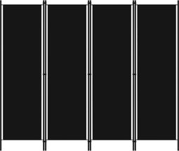 vidaXL - Kamerscherm - met - 4 - panelen - 200x180 - cm - zwart
