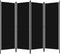 vidaXL - Kamerscherm - met - 4 - panelen - 200x180 - cm - zwart