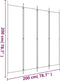 vidaXL - Kamerscherm - met - 4 - panelen - 200x200 - cm - stof - bruin