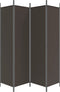 vidaXL - Kamerscherm - met - 4 - panelen - 200x200 - cm - stof - bruin