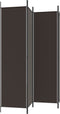 vidaXL - Kamerscherm - met - 4 - panelen - 200x200 - cm - stof - bruin