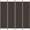 vidaXL - Kamerscherm - met - 4 - panelen - 200x200 - cm - stof - bruin