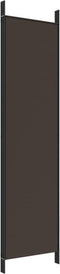 vidaXL - Kamerscherm - met - 4 - panelen - 200x200 - cm - stof - bruin
