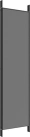 vidaXL - Kamerscherm - met - 4 - panelen - 200x200 - cm - stof - antracietkleurig