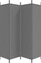 vidaXL - Kamerscherm - met - 4 - panelen - 200x200 - cm - stof - antracietkleurig