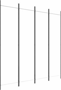 vidaXL - Kamerscherm - met - 4 - panelen - 200x200 - cm - stof - wit