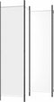 vidaXL - Kamerscherm - met - 4 - panelen - 200x200 - cm - stof - wit