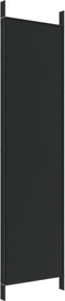 vidaXL - Kamerscherm - met - 4 - panelen - 200x200 - cm - stof - zwart
