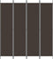 vidaXL - Kamerscherm - met - 4 - panelen - 200x220 - cm - stof - bruin