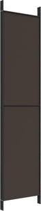 vidaXL - Kamerscherm - met - 4 - panelen - 200x220 - cm - stof - bruin