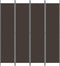 vidaXL - Kamerscherm - met - 4 - panelen - 200x220 - cm - stof - bruin