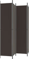 vidaXL - Kamerscherm - met - 4 - panelen - 200x220 - cm - stof - bruin