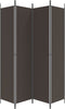 vidaXL - Kamerscherm - met - 4 - panelen - 200x220 - cm - stof - bruin