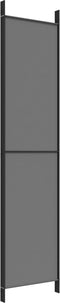 vidaXL - Kamerscherm - met - 4 - panelen - 200x220 - cm - stof - antracietkleurig