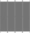 vidaXL - Kamerscherm - met - 4 - panelen - 200x220 - cm - stof - antracietkleurig