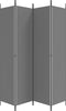vidaXL - Kamerscherm - met - 4 - panelen - 200x220 - cm - stof - antracietkleurig
