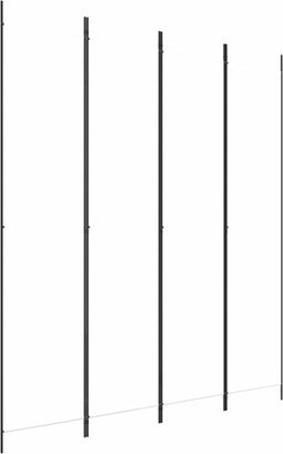 vidaXL - Kamerscherm - met - 4 - panelen - 200x220 - cm - stof - wit