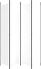 vidaXL - Kamerscherm - met - 4 - panelen - 200x220 - cm - stof - wit