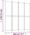 vidaXL - Kamerscherm - met - 4 - panelen - 200x220 - cm - stof - zwart