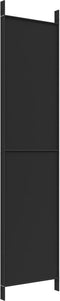 vidaXL - Kamerscherm - met - 4 - panelen - 200x220 - cm - stof - zwart