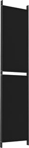 vidaXL - Kamerscherm - met - 4 - panelen - 200x220 - cm - stof - zwart