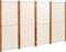 vidaXL - Kamerscherm - met - 4 - panelen - 280x180 - cm - crèmewit