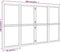 vidaXL - Kamerscherm - met - 4 - panelen - 280x180 - cm - crèmewit