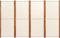 vidaXL - Kamerscherm - met - 4 - panelen - 280x180 - cm - crèmewit