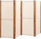 vidaXL - Kamerscherm - met - 4 - panelen - 280x180 - cm - crèmewit