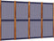 vidaXL - Kamerscherm - met - 4 - panelen - 280x180 - cm - donkerblauw